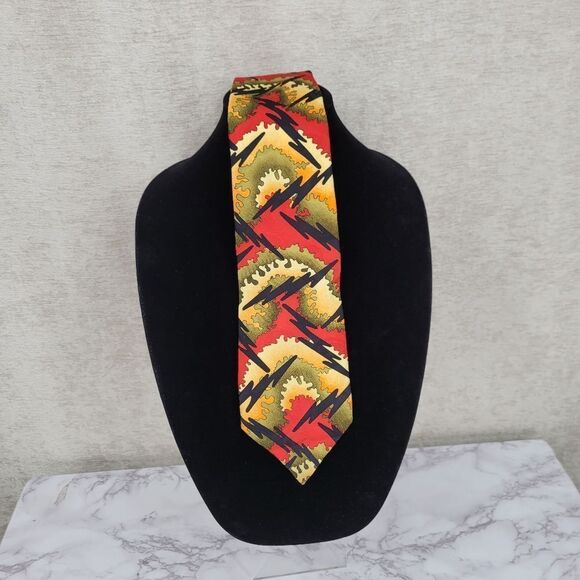 Greatful Dead Back Drop First Set Vintage 90's Silk Necktie Men's Tie - Picture 3 of 10